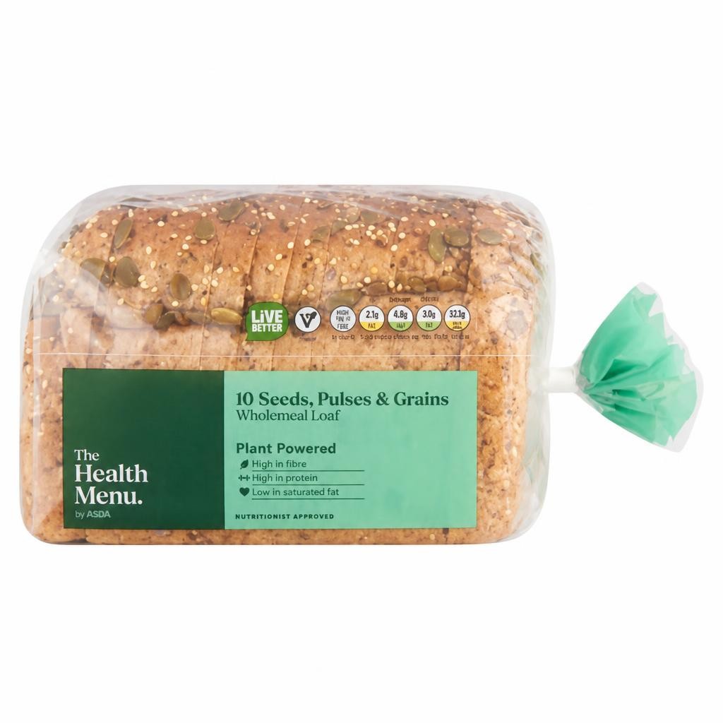 The Health Menu by ASDA The Health Menu 10 Seeds, Pulses & Grains Wholemeal Loaf 470g