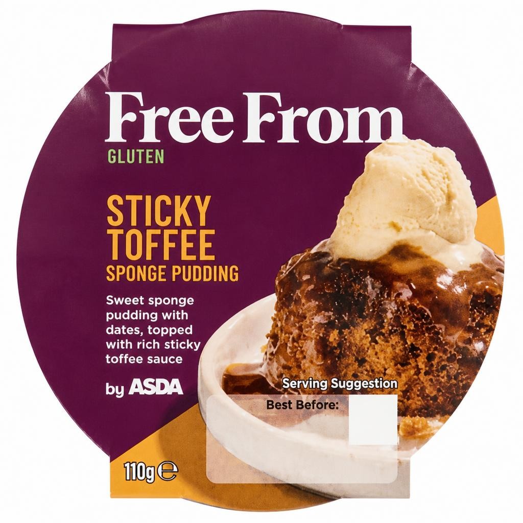ASDA Free From Free From by  Sticky Toffee Sponge Pudding 110g