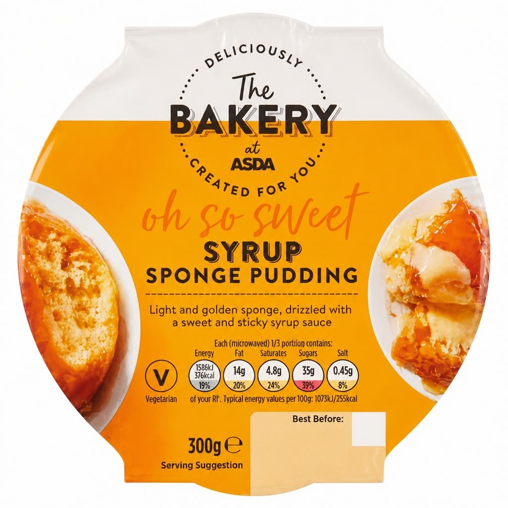 ASDA The Bakery The Bakery Oh So Sweet Syrup Sponge Pudding 300g