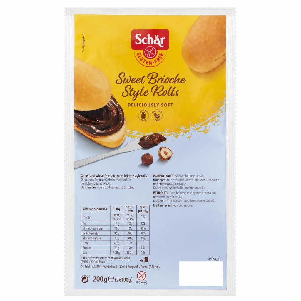 Schar Gluten-Free Sweet Brioche Style Rolls 2 x 100g (200g)