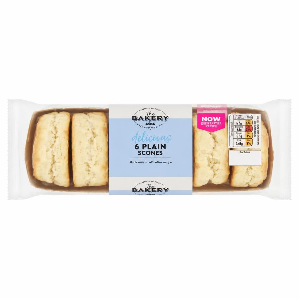 The BAKERY at ASDA 6 Delicious Plain Scones