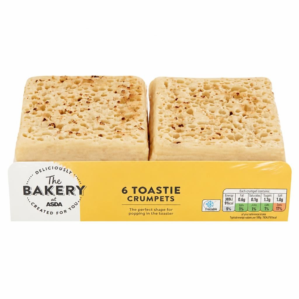 The BAKERY at ASDA The Bakery 6 Toastie Crumpets
