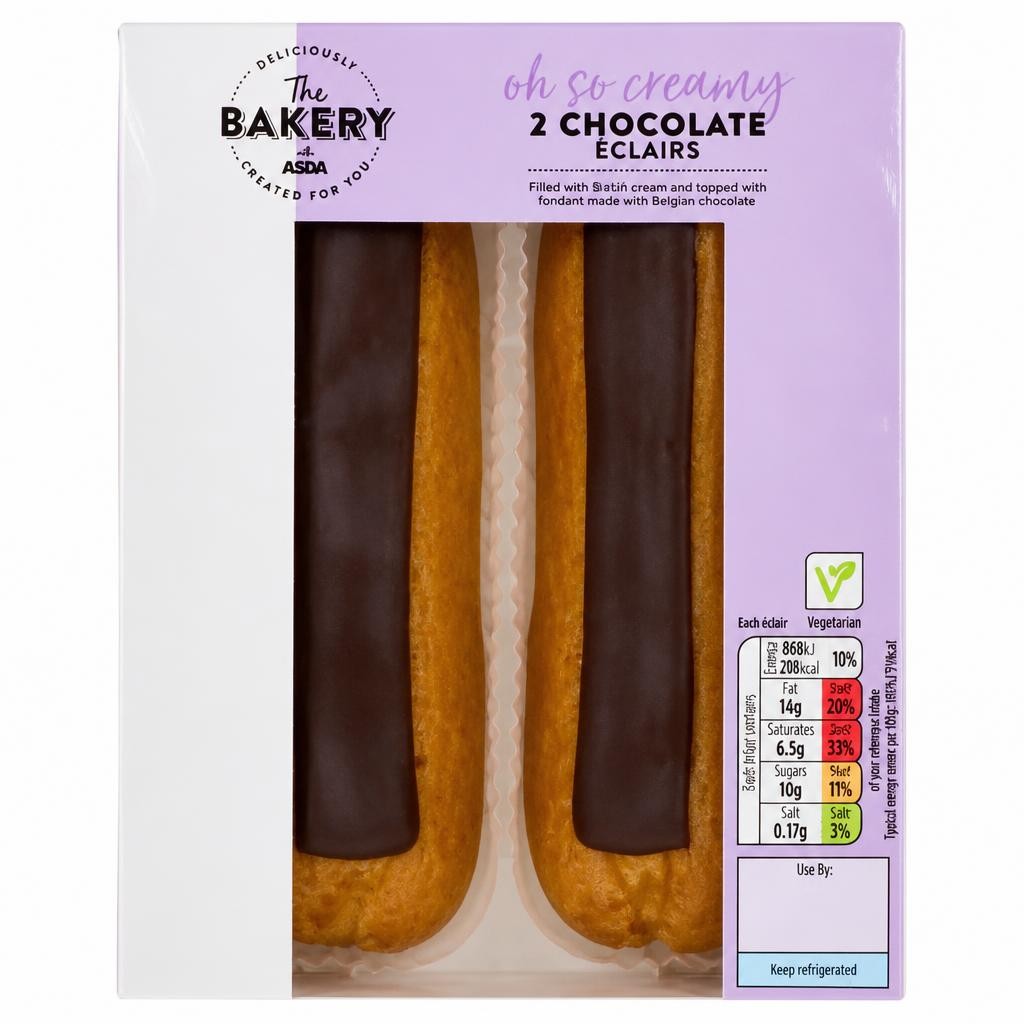 The BAKERY at ASDA The Bakery at 2 Chocolate Eclairs
