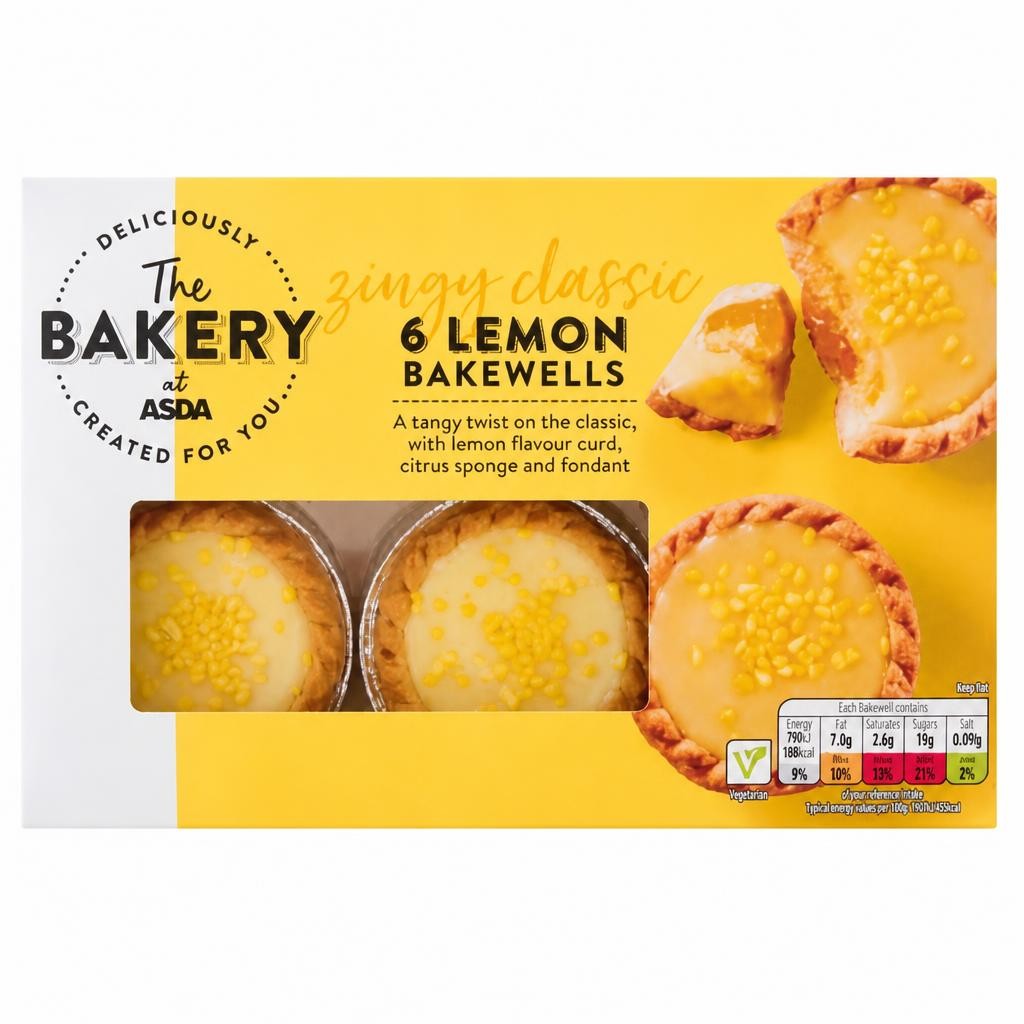 The BAKERY at ASDA The Bakery 6 Lemon Bakewells