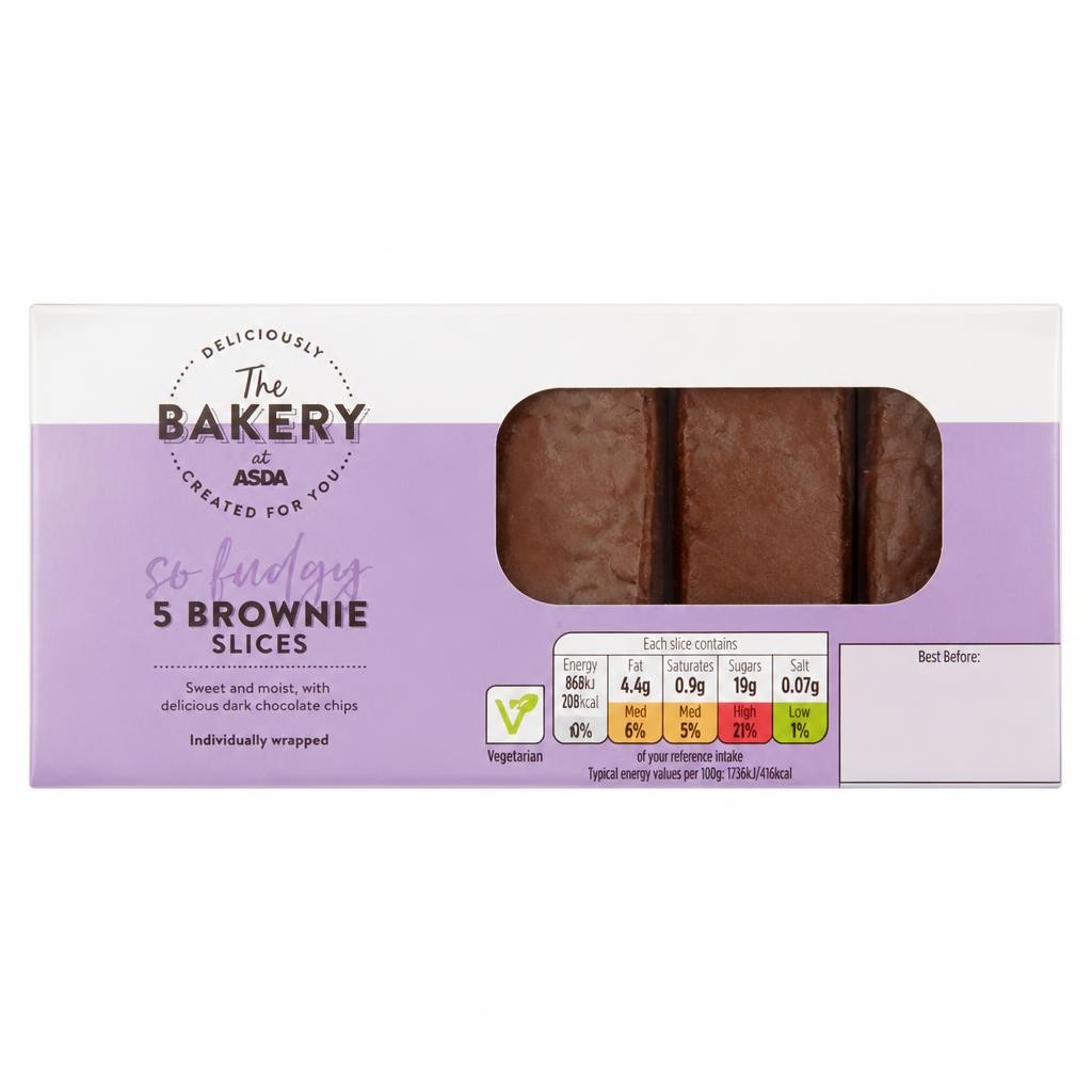 The BAKERY at ASDA The Bakery 5 Brownie Slices