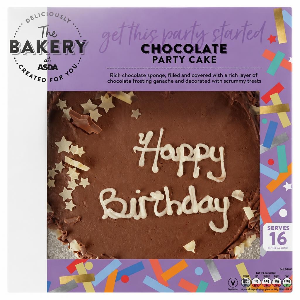 The BAKERY at ASDA The Bakery at  Chocolate Party Cake