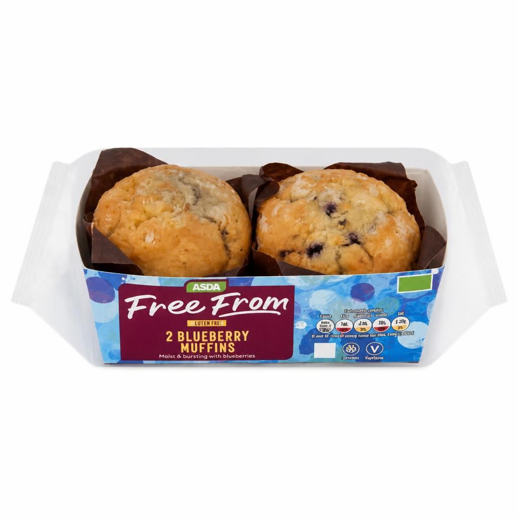 ASDA Free From Free From 2 Blueberry Muffins