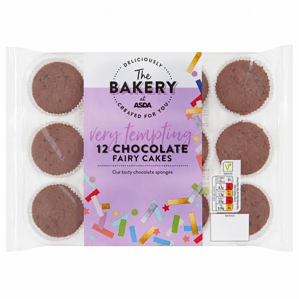 The BAKERY at ASDA 12 Chocolate Fairy Cakes
