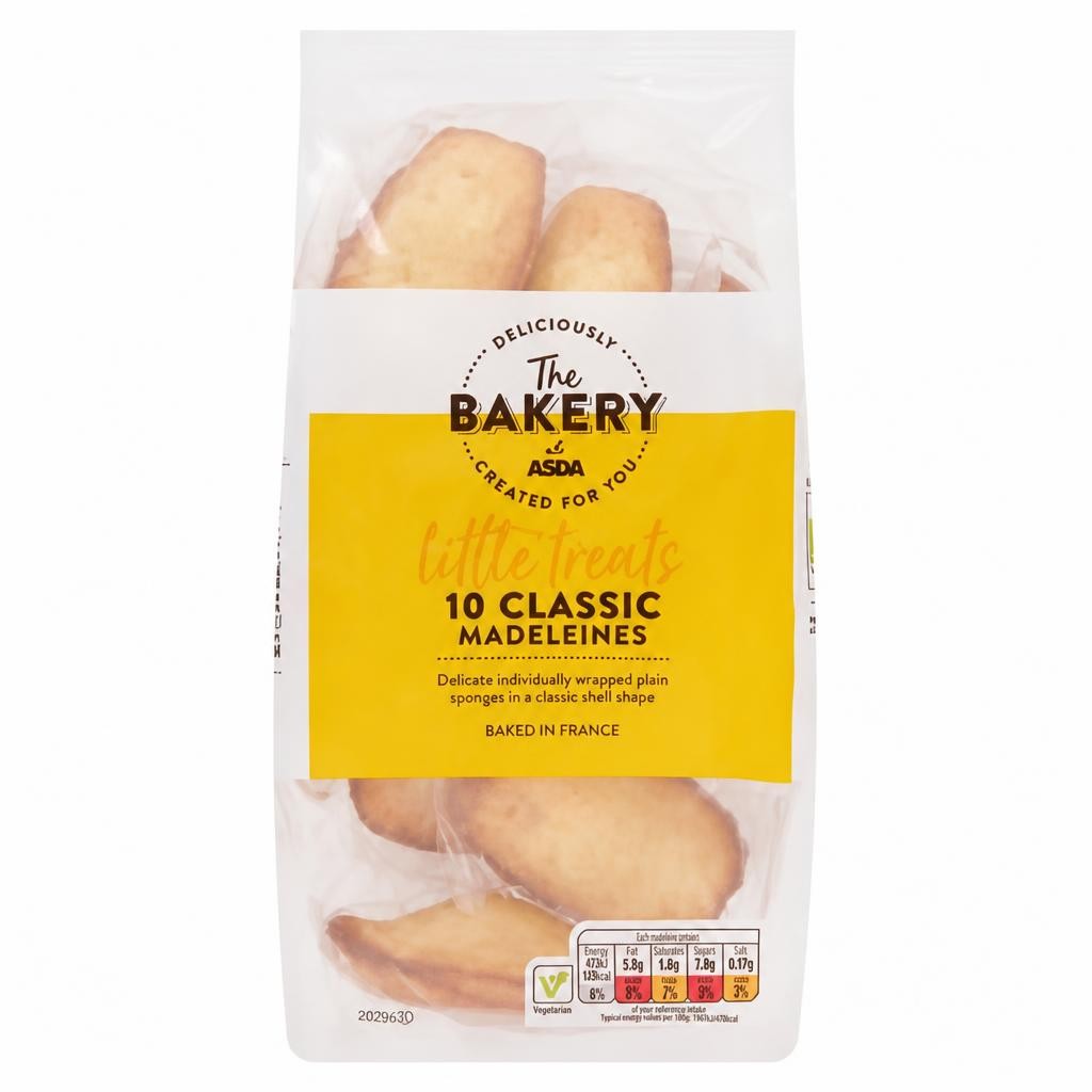 The BAKERY at ASDA The Bakery 10 Classic Madeleines 250g