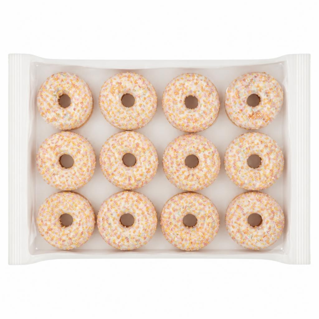 The BAKERY at ASDA 12 White Iced Ring Donuts