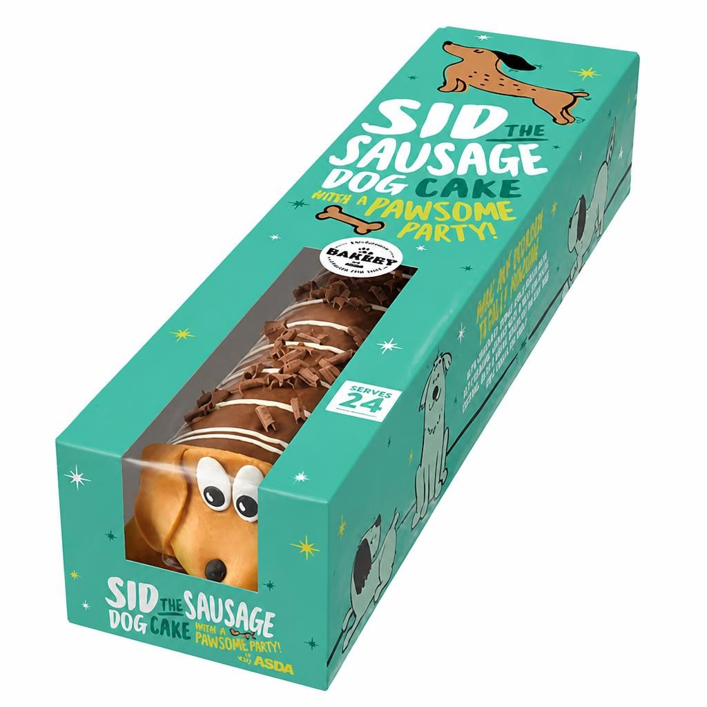 The BAKERY at ASDA The Bakery Sid the Sausage Dog Cake
