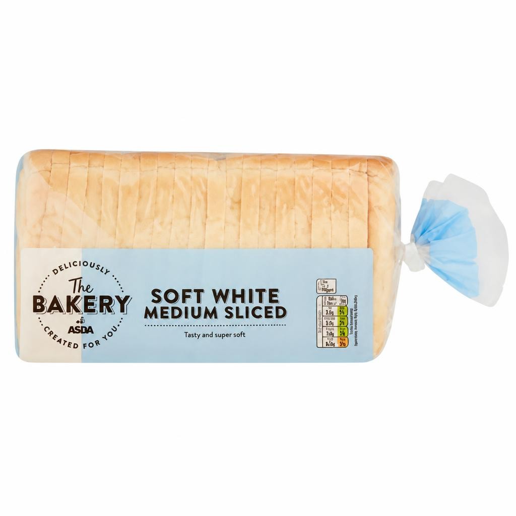 The BAKERY at ASDA The Bakery Soft White Medium Sliced 800g