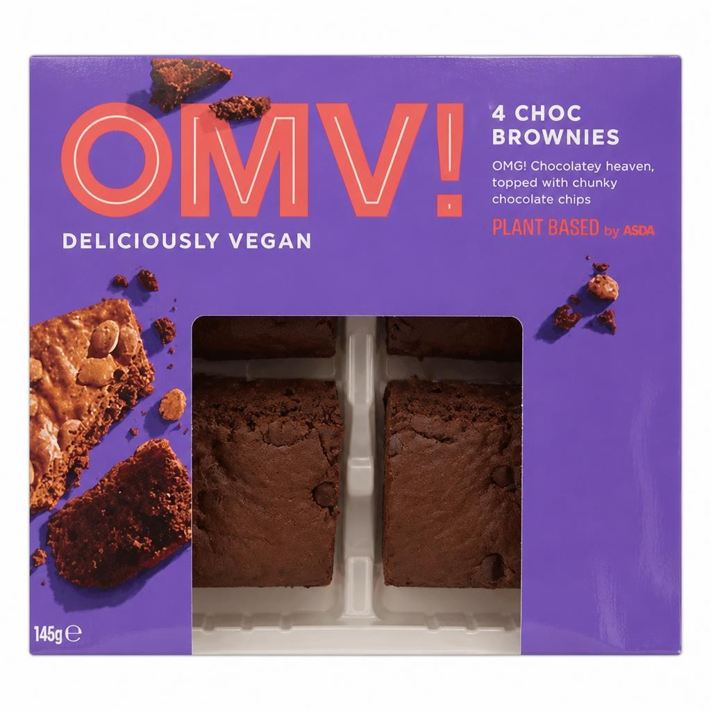 OMV! Deliciously Vegan Plant Based OMV! 4 Choc Brownies 146g