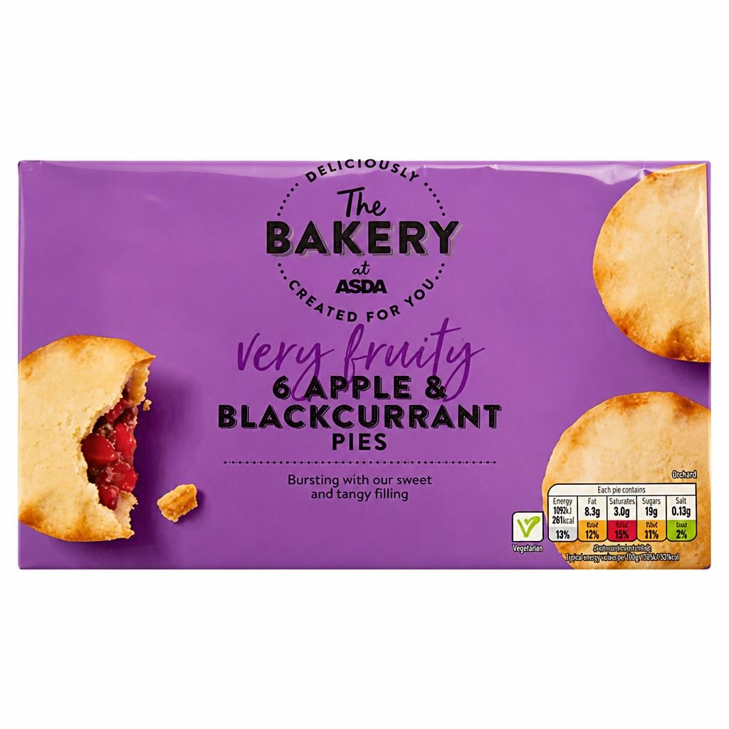 The BAKERY at ASDA The Bakery 6 Apple & Blackcurrant Pies