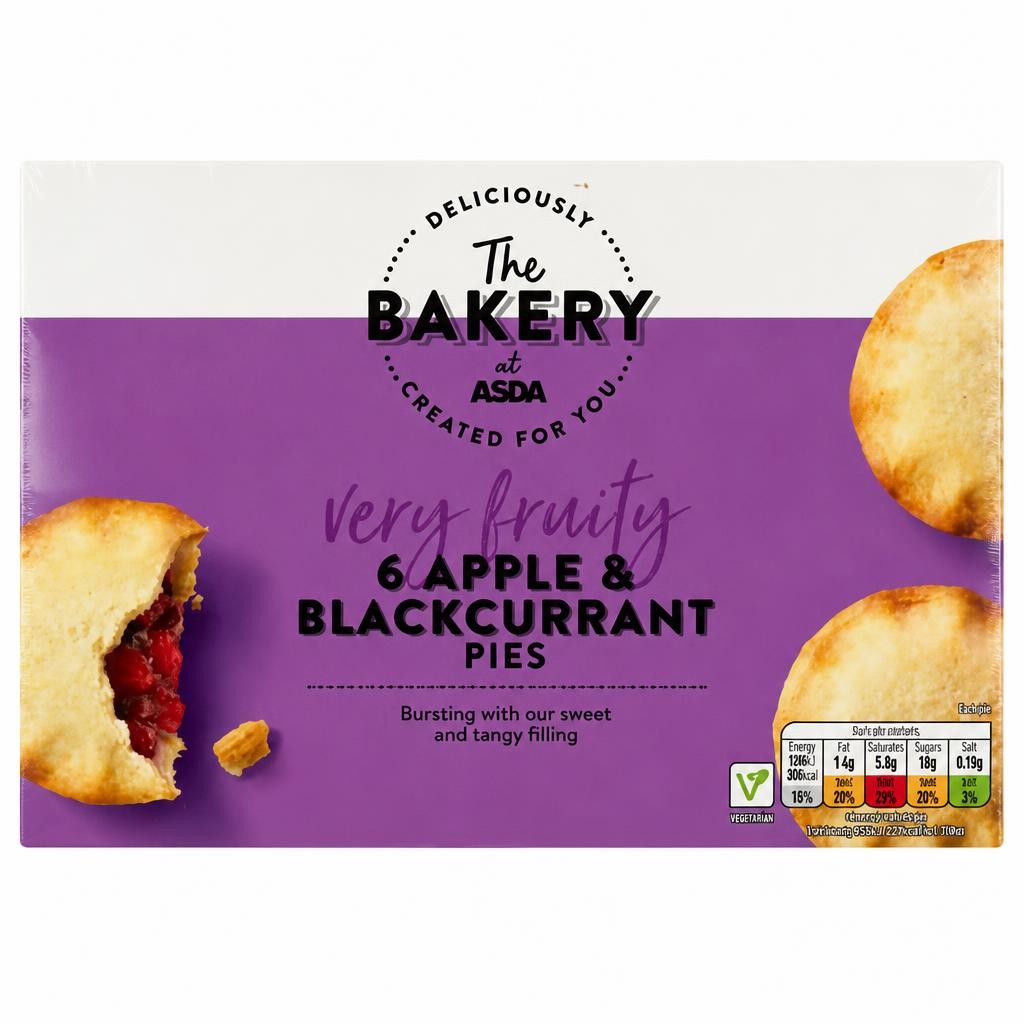 The BAKERY at ASDA The Bakery at  6 Apple & Blackcurrant Pies