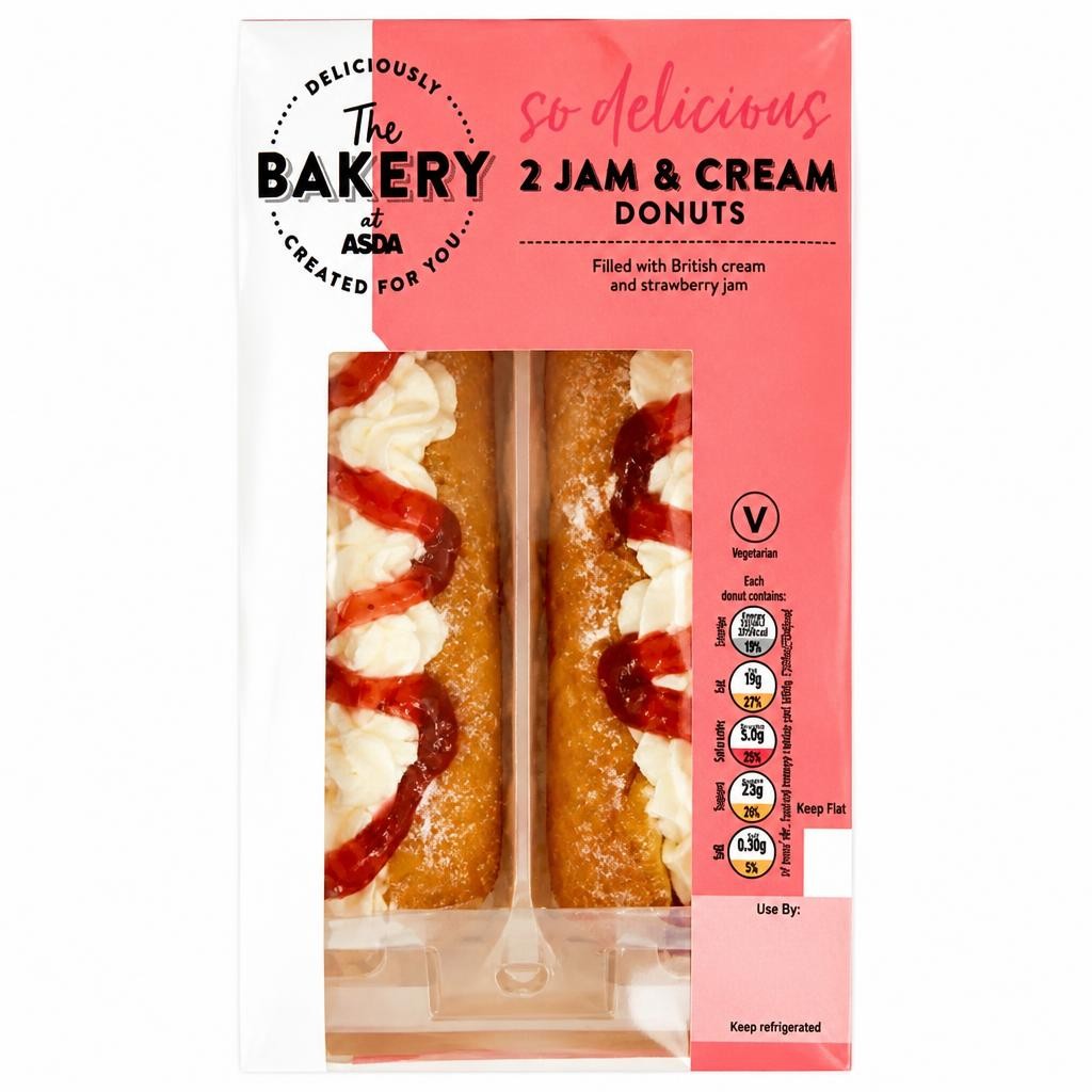 The BAKERY at ASDA 2 Jam & Cream Donuts