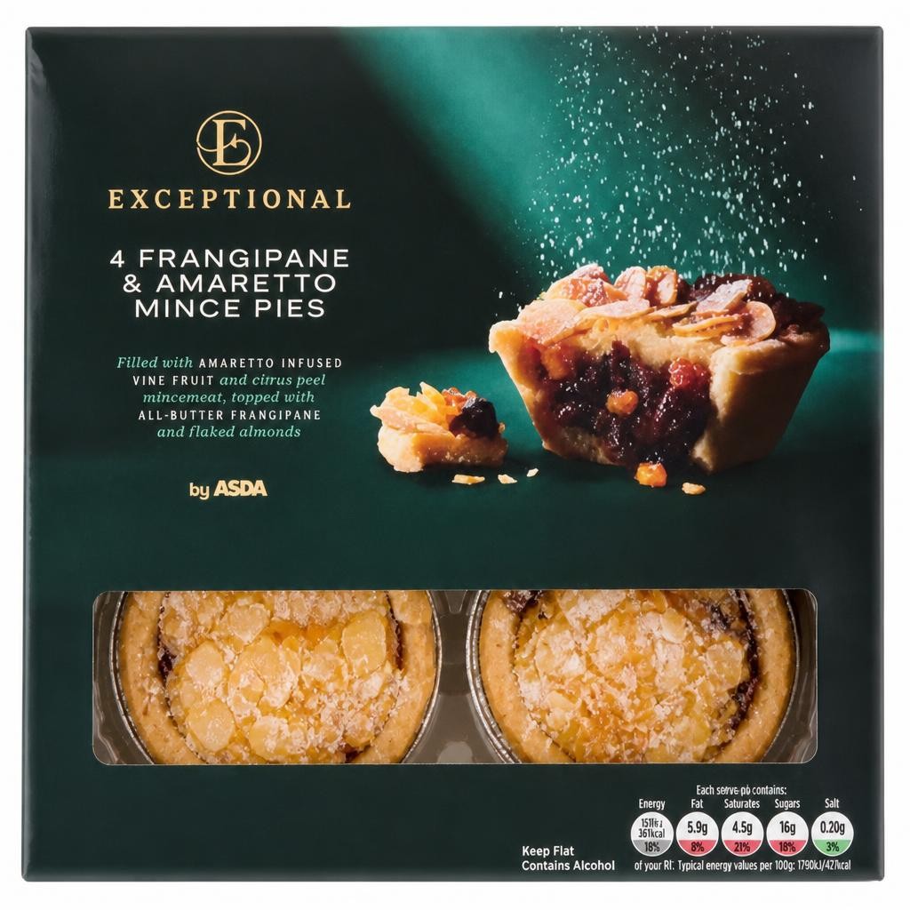 Exceptional by ASDA 4 Frangipane & Amaretto Mince Pies
