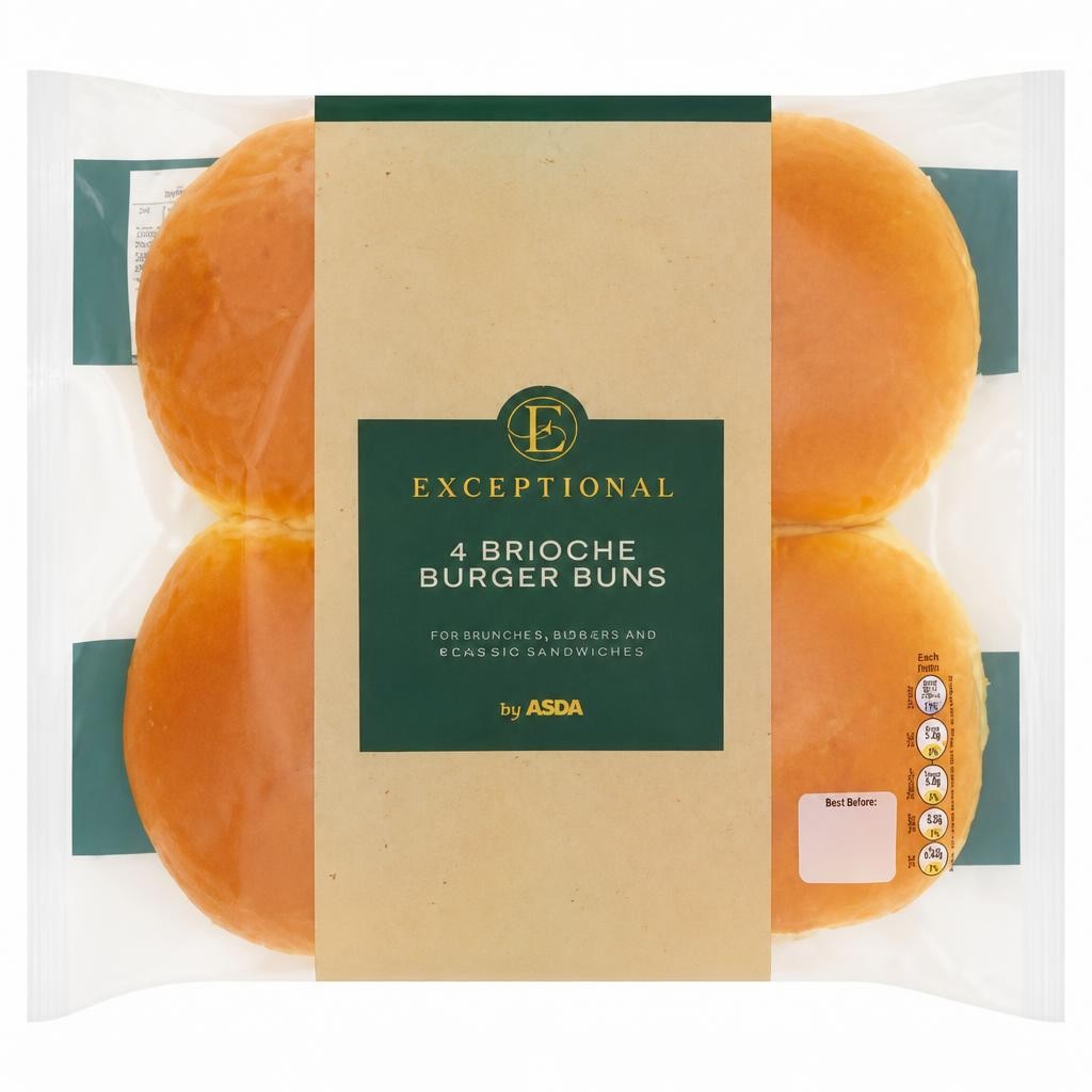 Exceptional by ASDA Exceptional by  4 Brioche Burger Buns