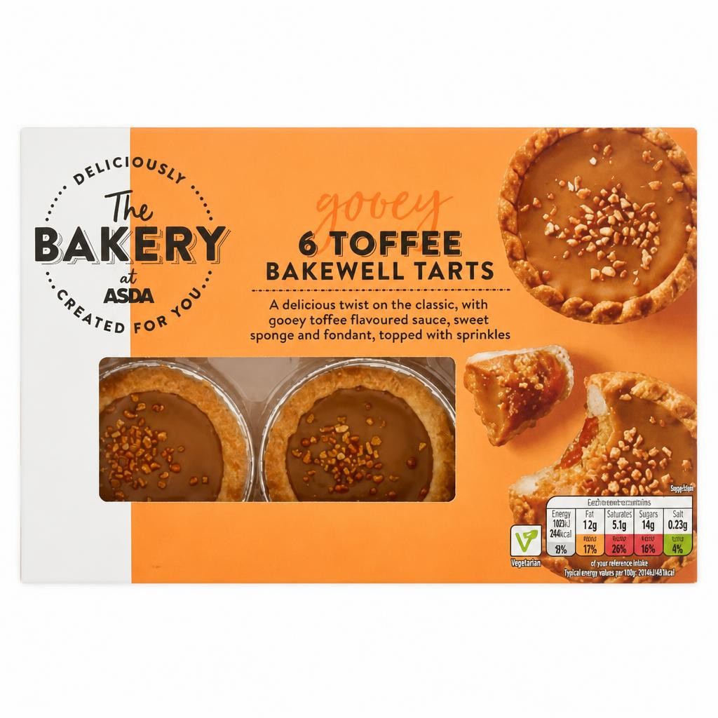 The BAKERY at ASDA The BAKERY at ASDA 6 TOFFEE BAKEWELL TARTS