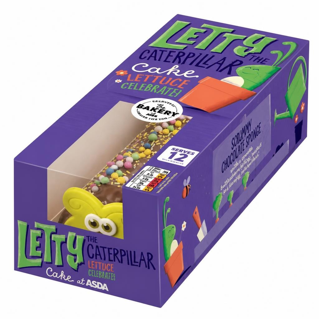The BAKERY at ASDA Letty the Caterpillar Cake