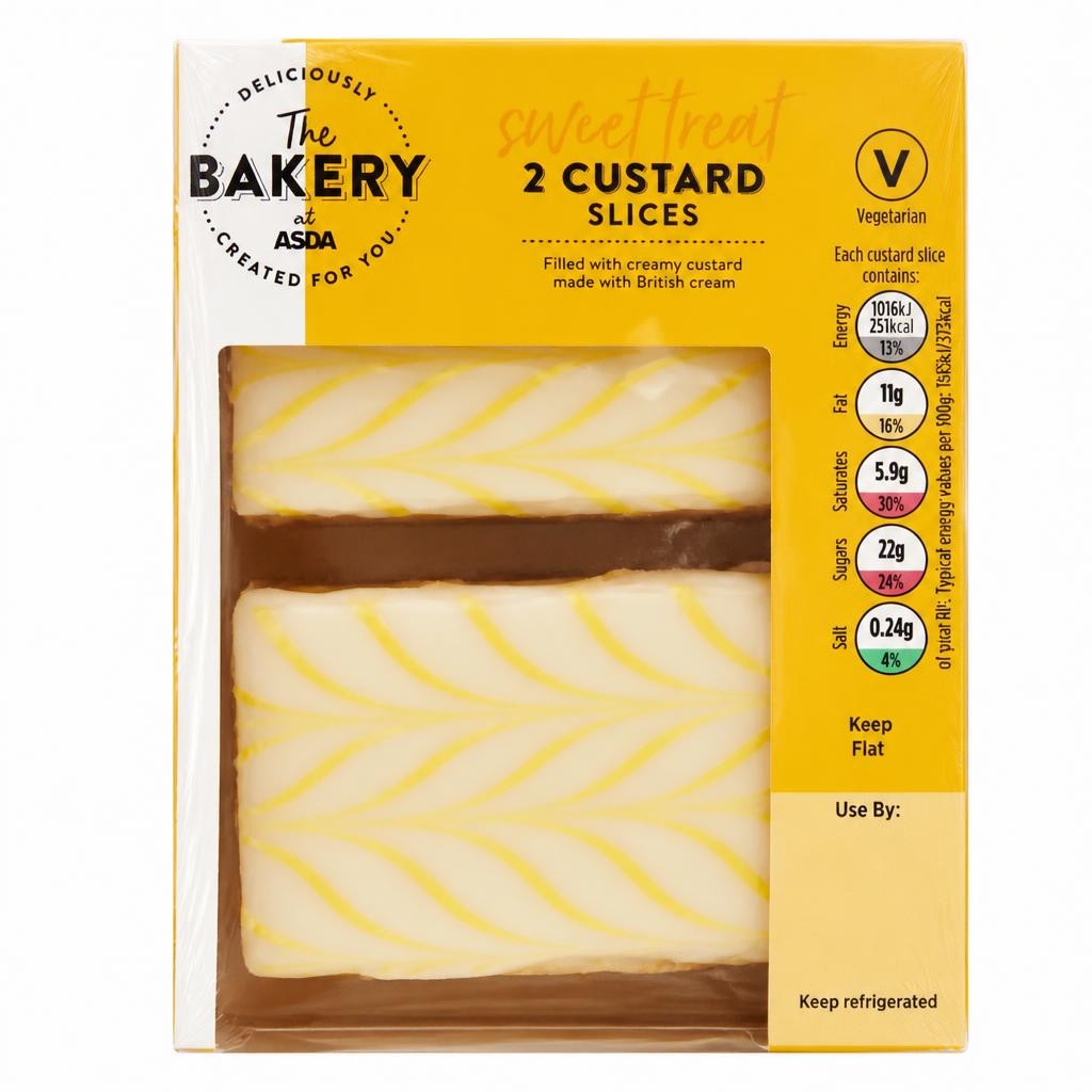 The BAKERY at ASDA The Bakery at  2 Sweet Treat Custard Slices