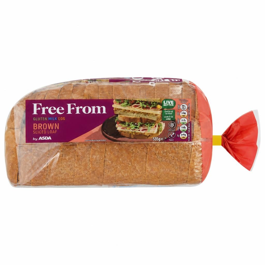 ASDA Free From Free From by  Brown Sliced Loaf 535g