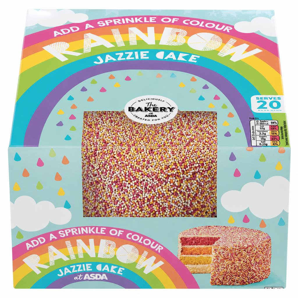 The BAKERY at ASDA The Bakery at  Rainbow Jazzie Cake
