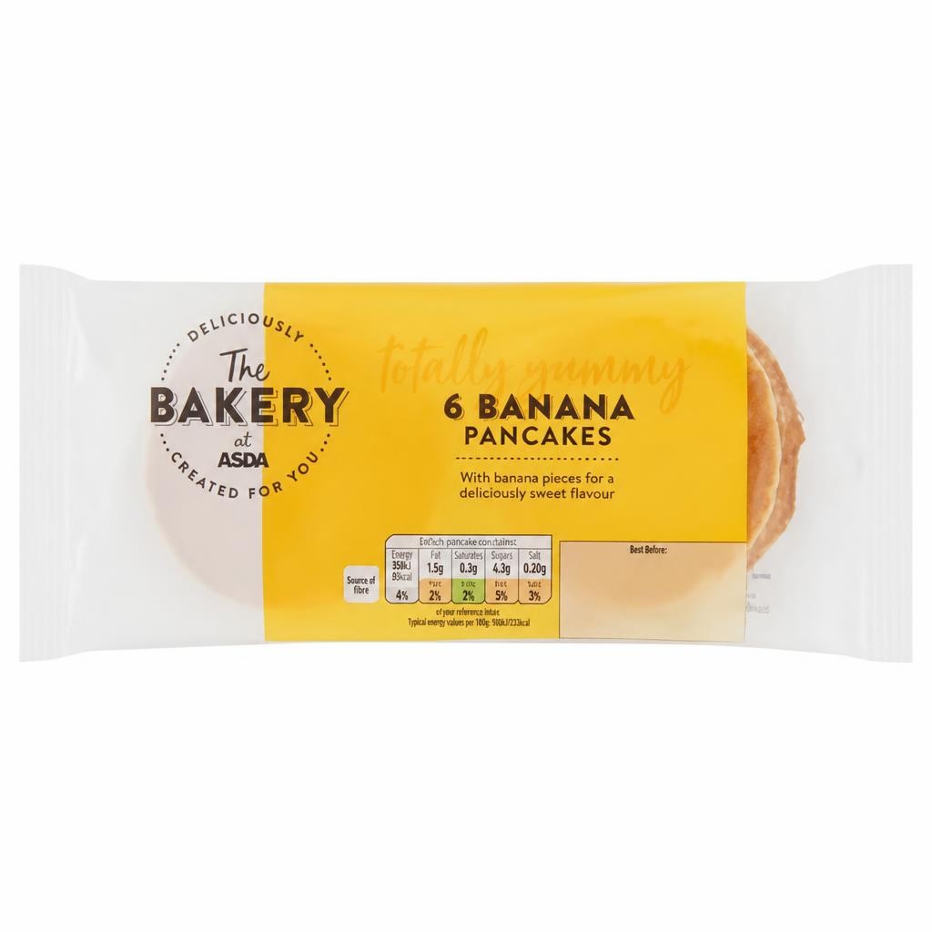 The BAKERY at ASDA The Bakery 6 Banana Pancakes