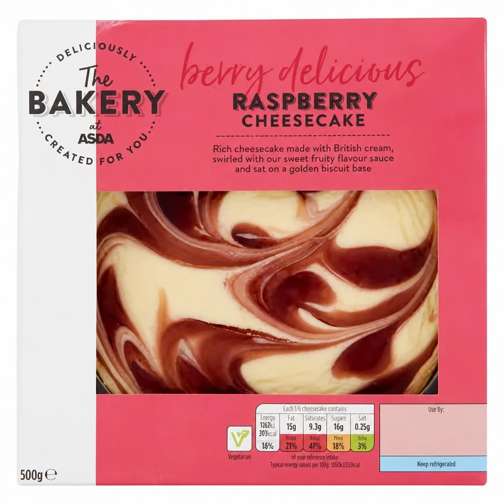 The BAKERY at ASDA The Bakery Raspberry Cheesecake 500g