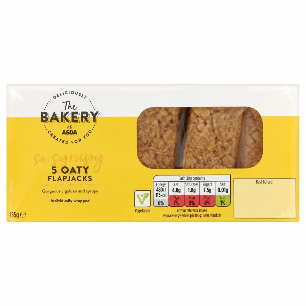 The BAKERY at ASDA The Bakery 5 Oaty Flapjacks 135g