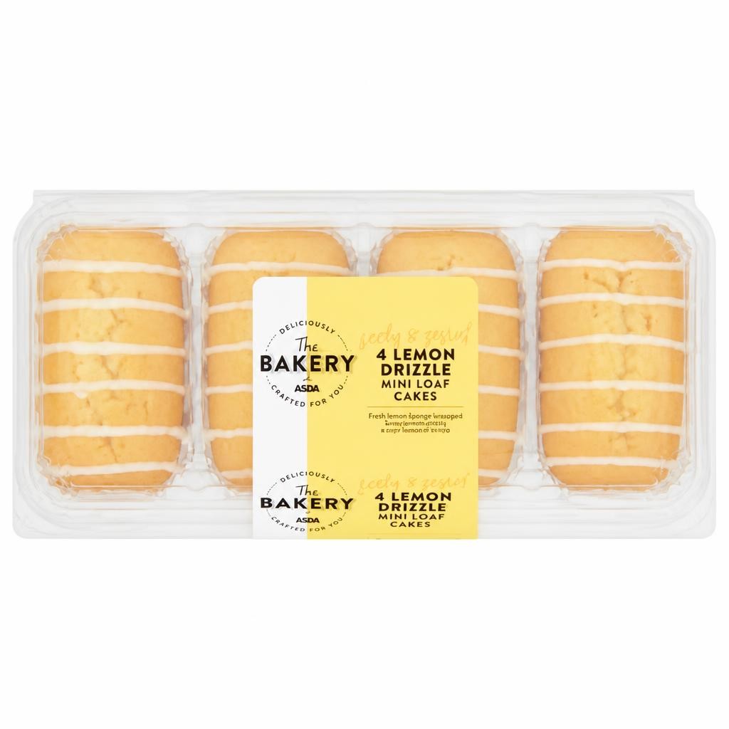 The BAKERY at ASDA Lemon Drizzle Mini Loaf Cakes