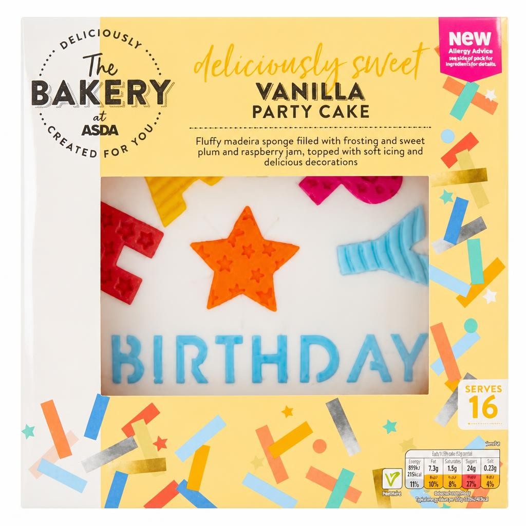 ASDA The Bakery at  Vanilla Party Cake
