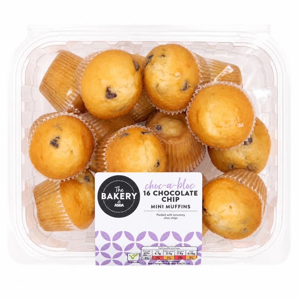 The BAKERY at ASDA 16 Chocolate Chip Mini Muffins