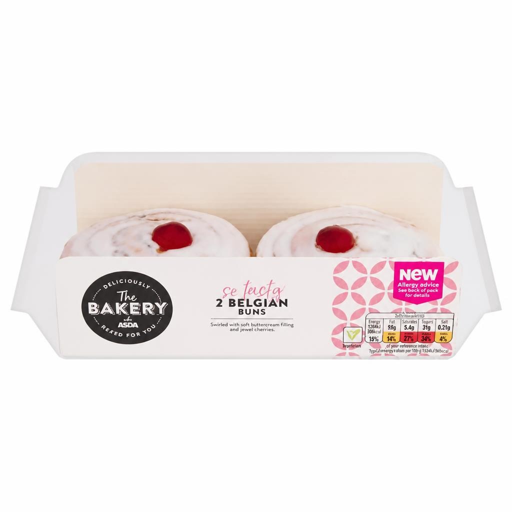 The BAKERY at ASDA 2 Belgian Buns