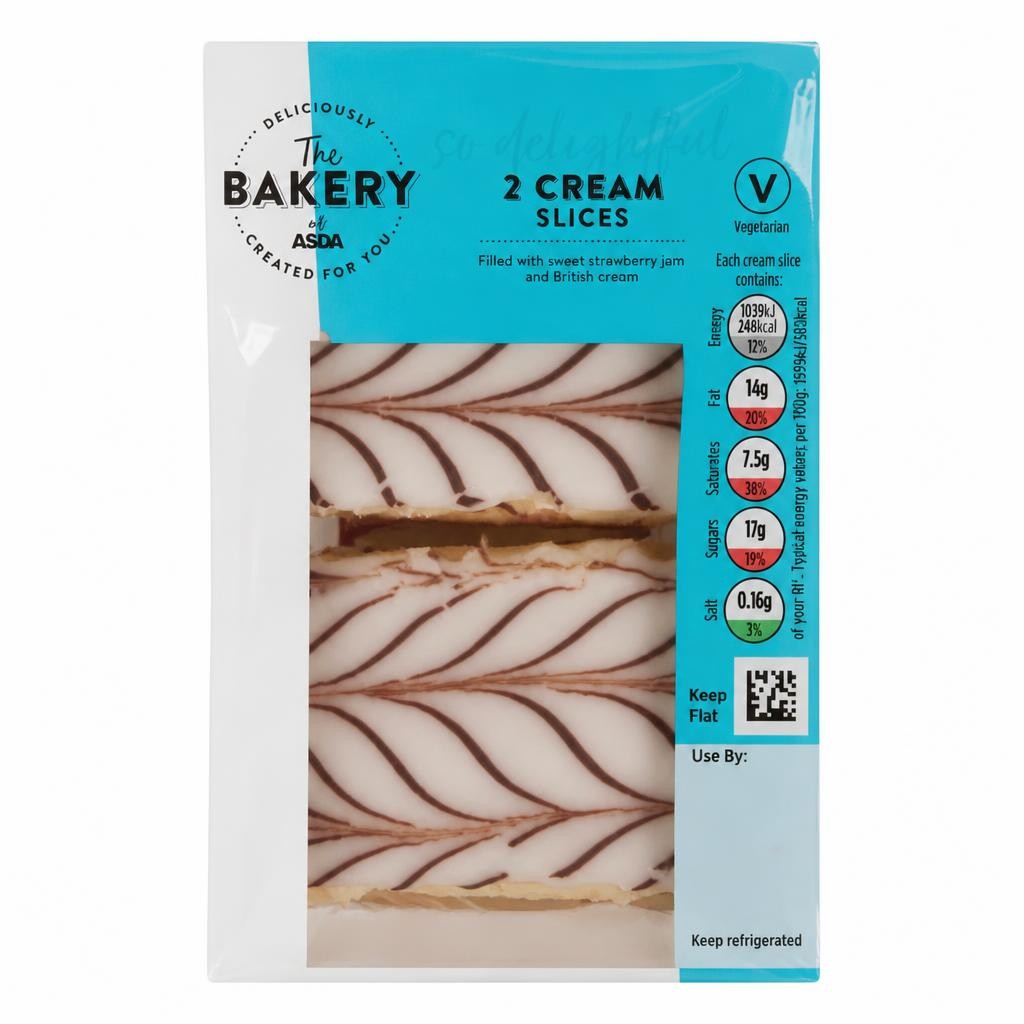 The BAKERY at ASDA The Bakery at  2 So Delightful Cream Slices