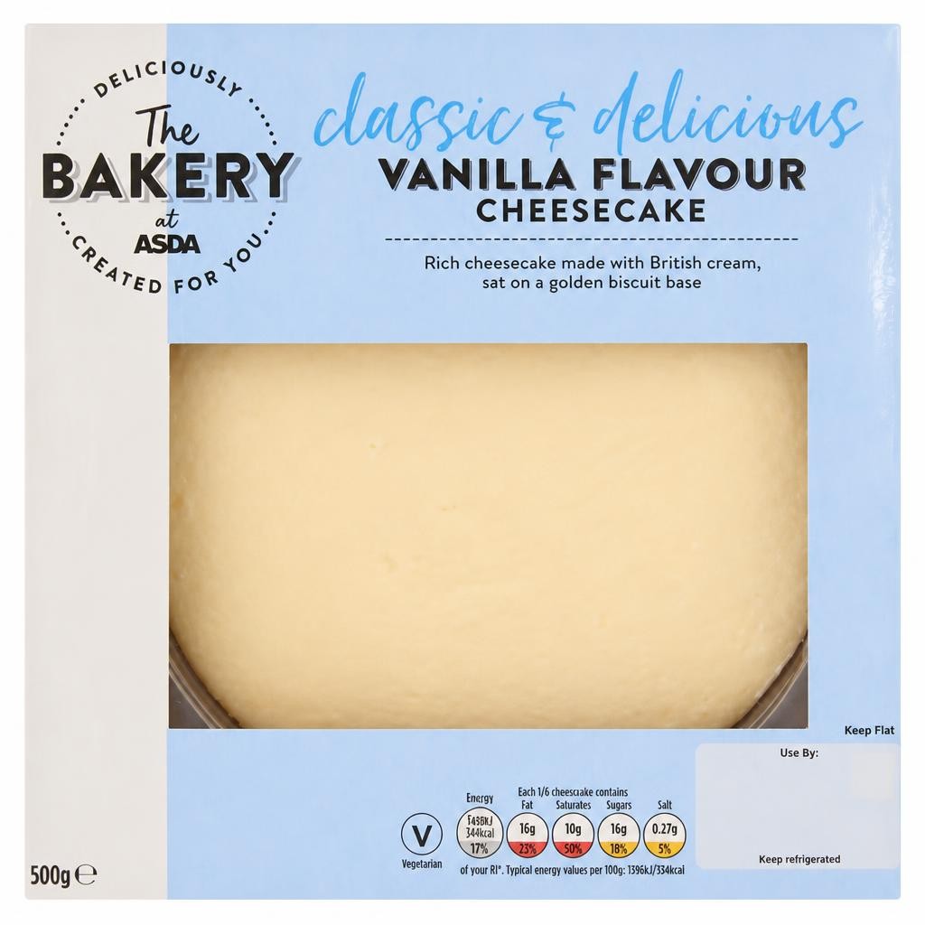 The BAKERY at ASDA The Bakery at  Vanilla Flavour Cheesecake 500g