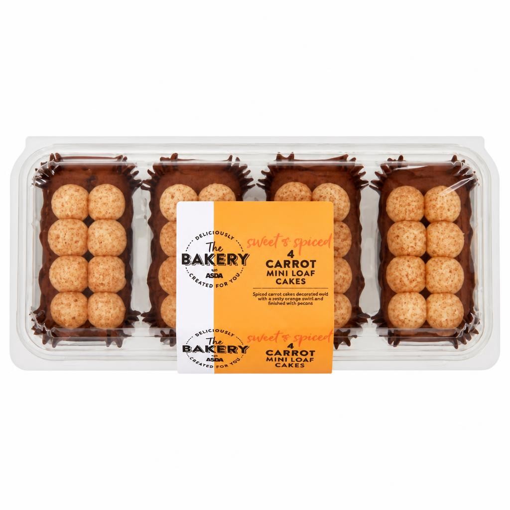 The BAKERY at ASDA 4 Carrot Mini Loaf Cakes