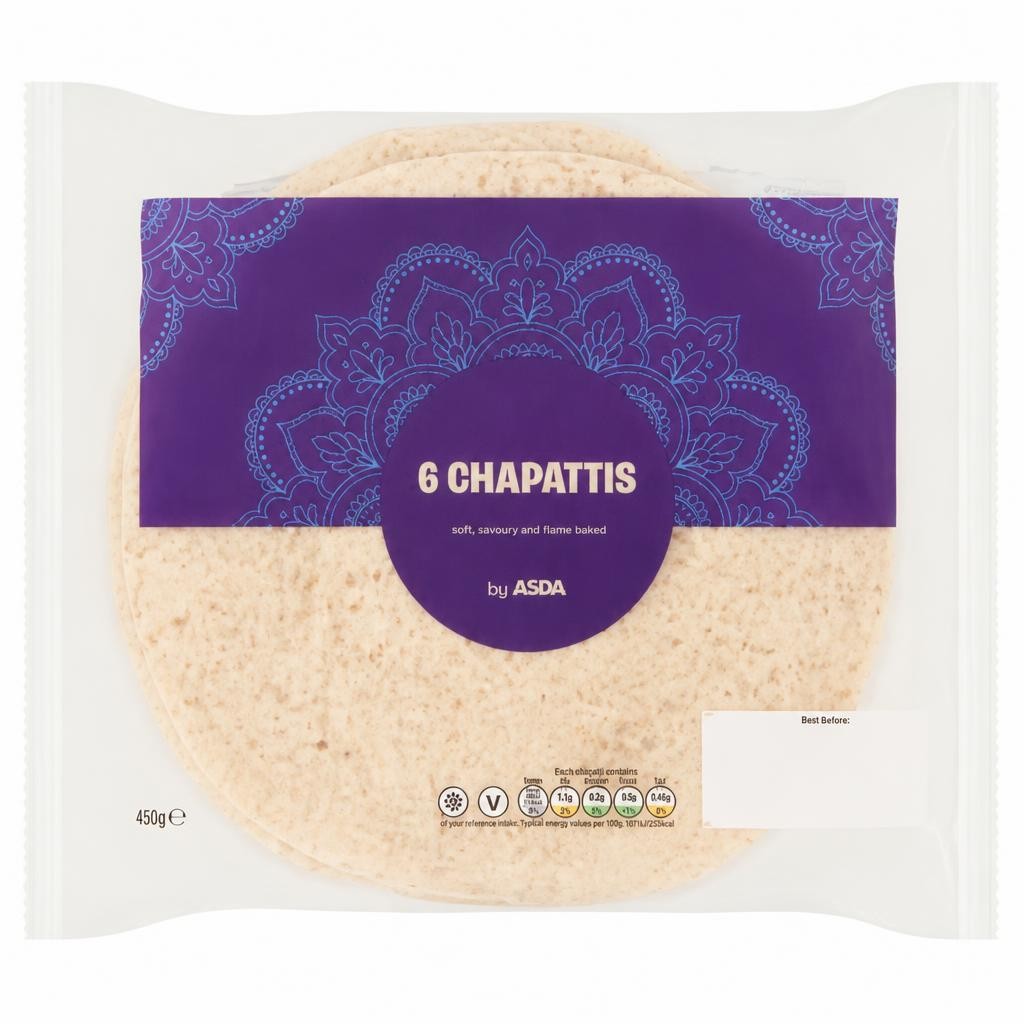 ASDA 6 Chapattis 450g