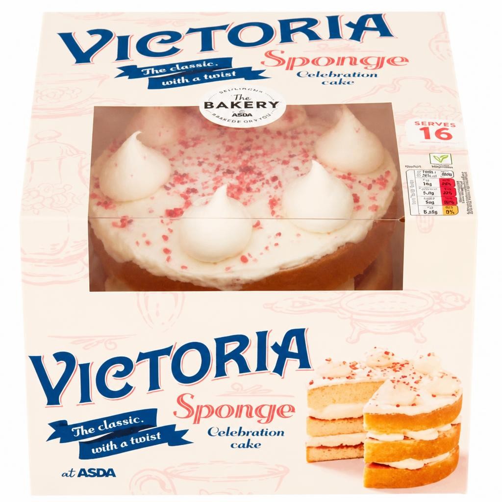 The BAKERY at ASDA The Bakery Victoria Sponge Celebration Cake