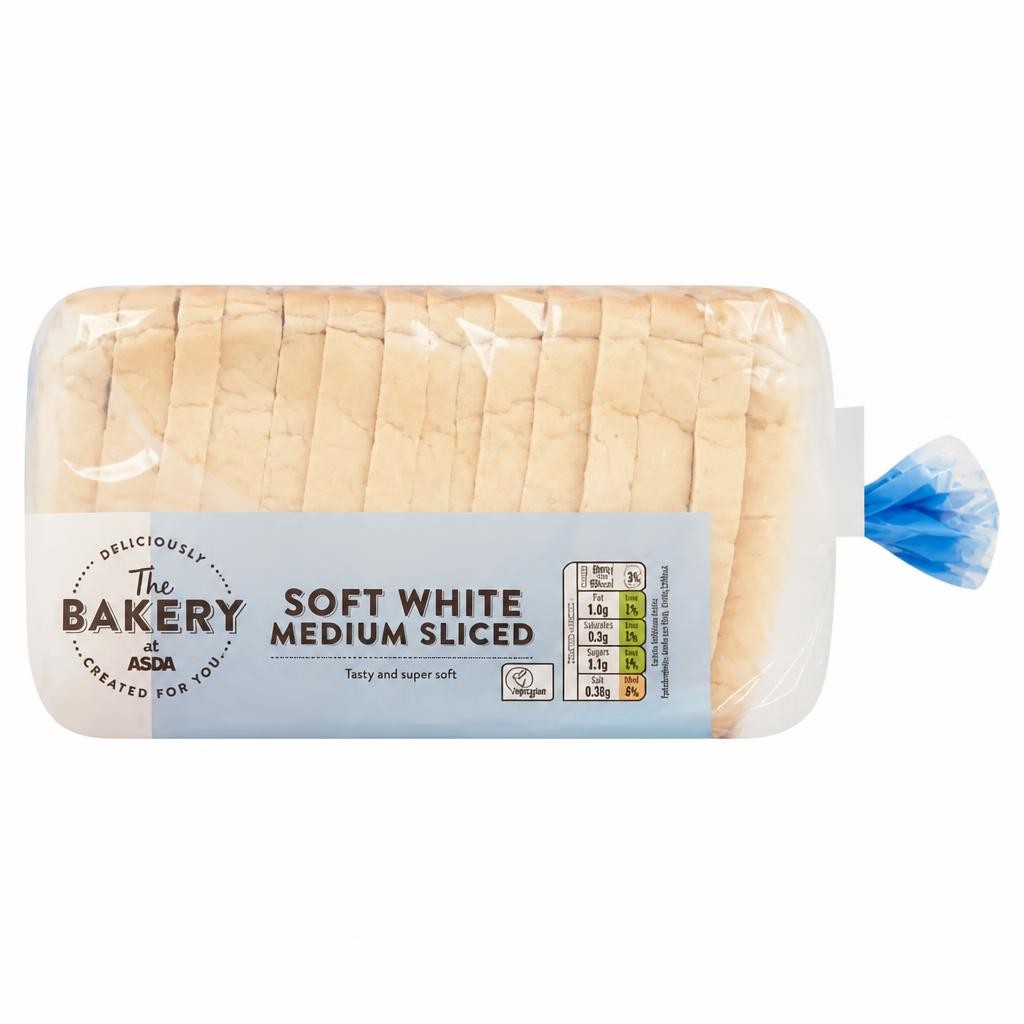 The BAKERY at ASDA The Bakery Soft White Medium Sliced 400g