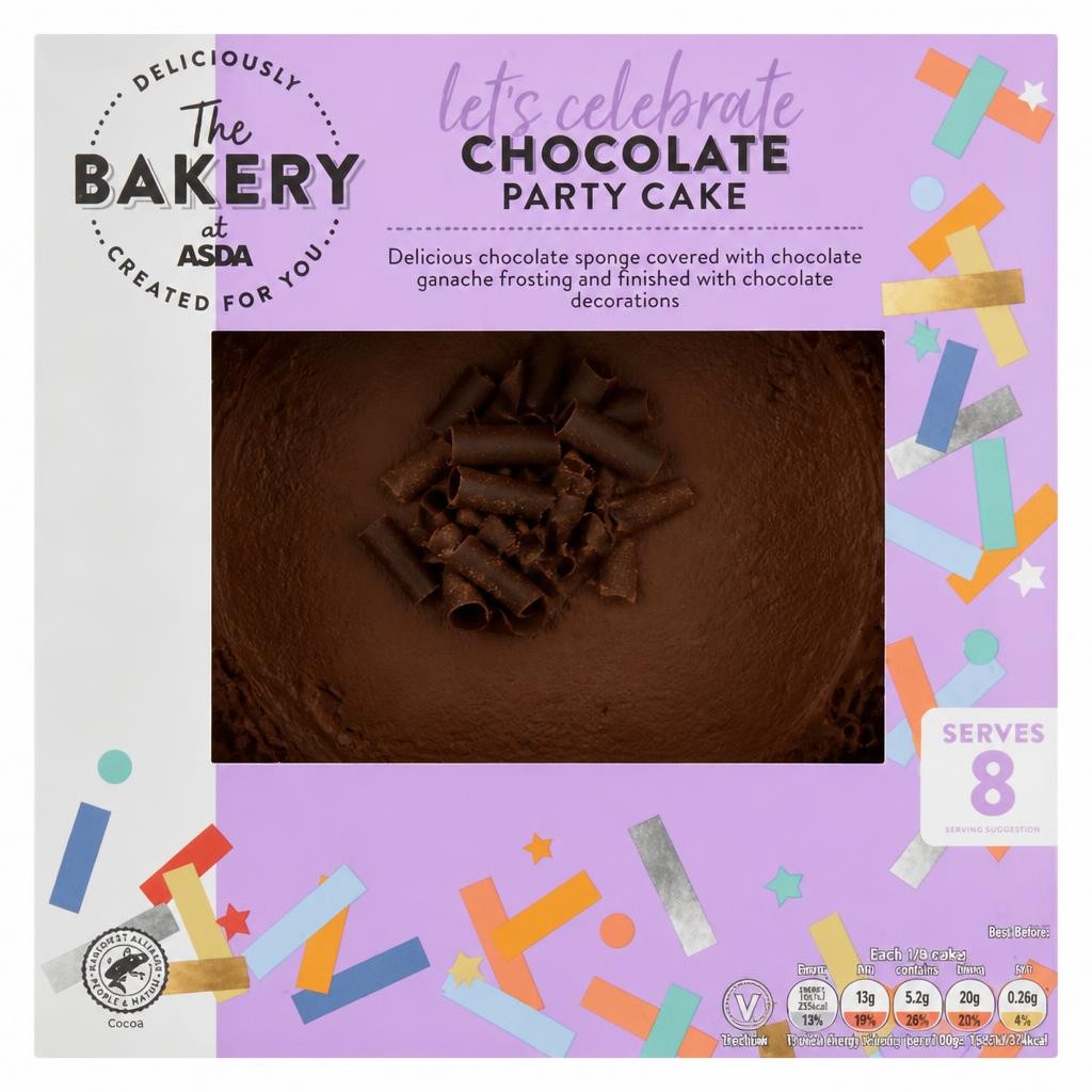ASDA The Bakery Chocolate Party Cake
