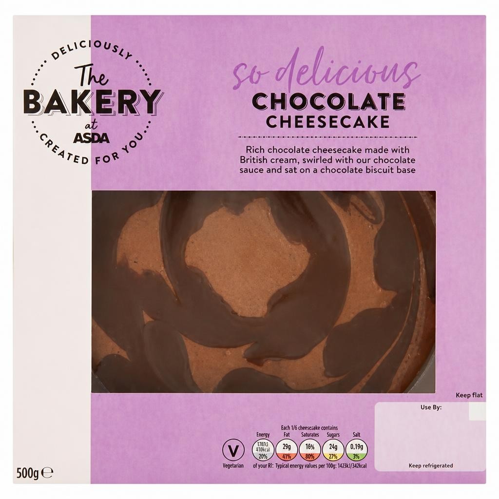 The BAKERY at ASDA The Bakery at  So Delicious Chocolate Cheesecake 500g