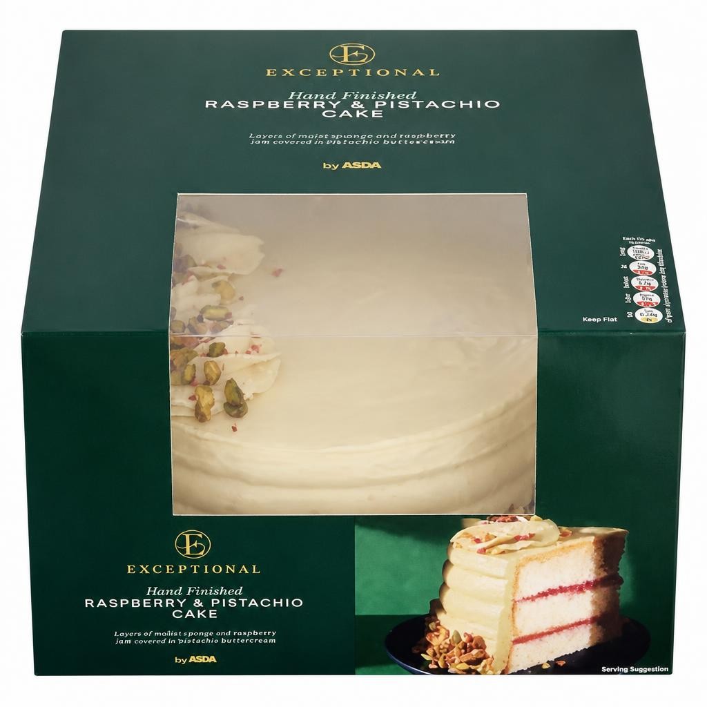 Exceptional by ASDA Raspberry & Pistachio Cake