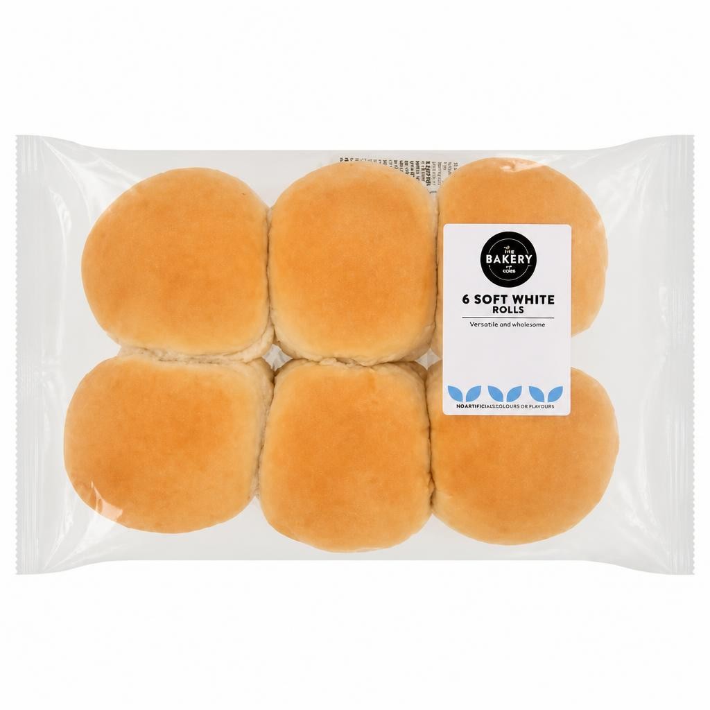 The BAKERY at ASDA The Bakery at  6 Soft White Rolls