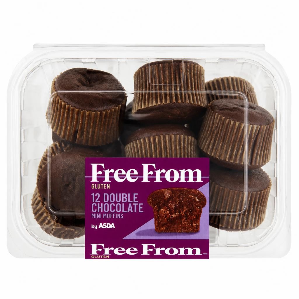 ASDA Free From Free From by  12 Double Chocolate Mini Muffins