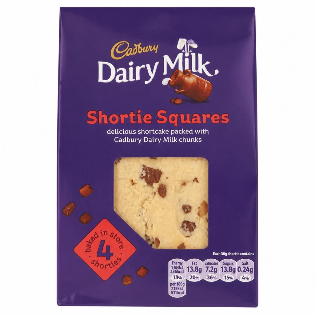 Cadbury Dairy Milk Shortie Squares 4pk