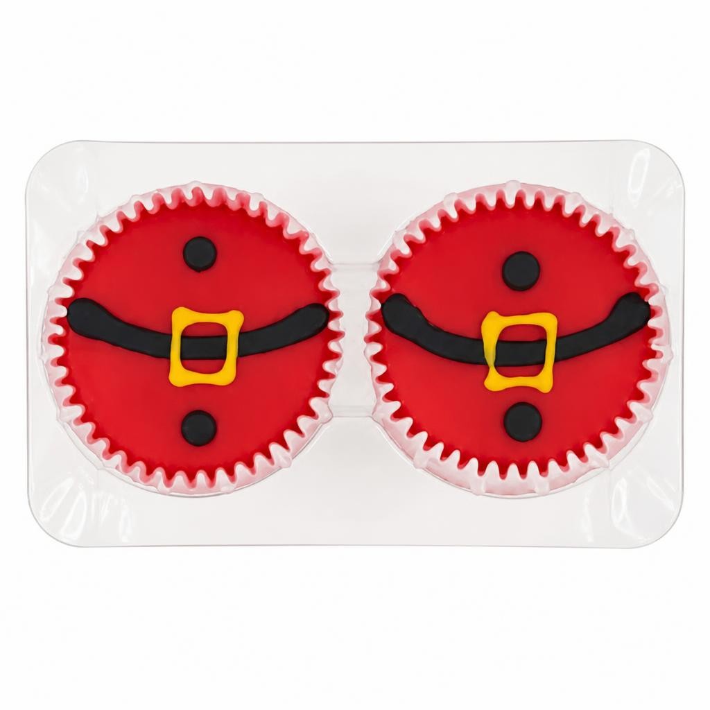 ASDA 2 Santa Belly Cupcakes