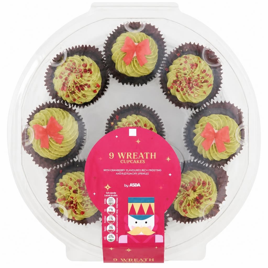 ASDA 9 Wreath Cupcakes