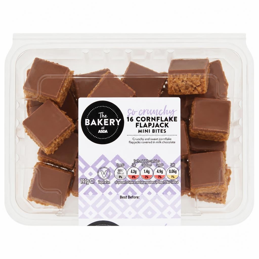 The BAKERY at ASDA The Bakery at  16 Cornflake Flapjack Mini Bites 192g