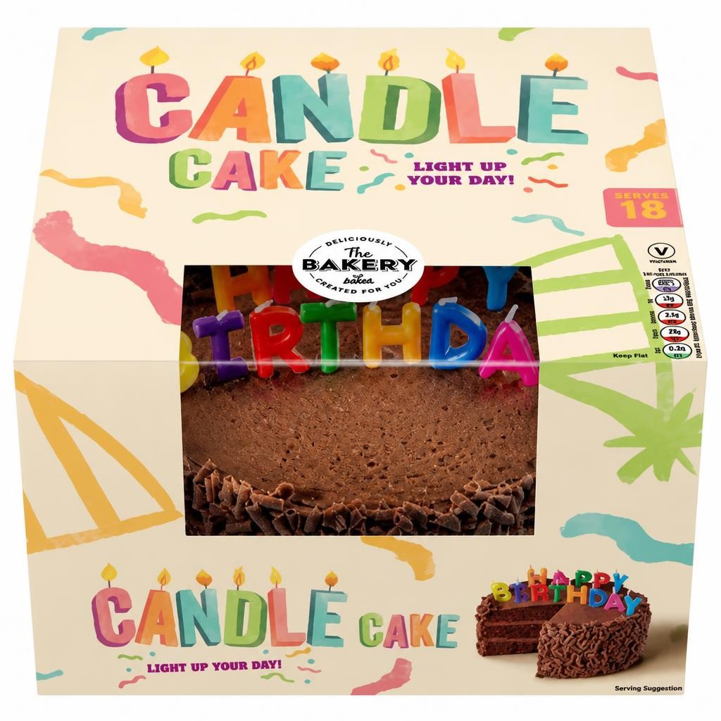 The BAKERY at ASDA The Bakery Candle Cake